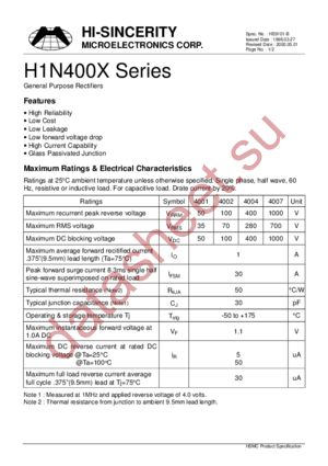 H1N4002 datasheet  