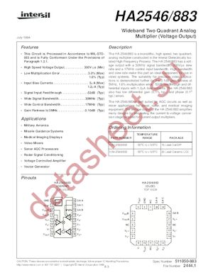 HA4-2546883 datasheet  