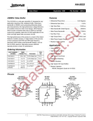 HA2-5033-2 datasheet  