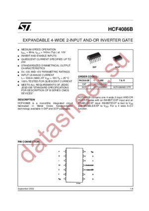 HCF4086B datasheet  