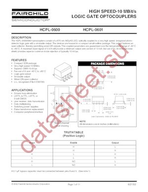 HCPL-0600 datasheet  