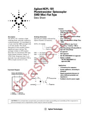 HCPL-181-00BE datasheet  