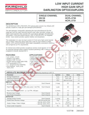 HCPL-2730 datasheet  