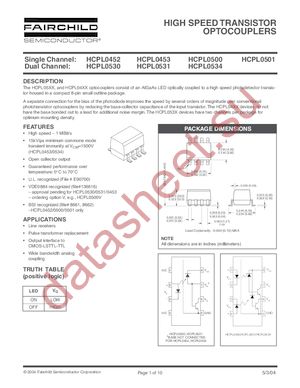 HCPL0534R1V datasheet  