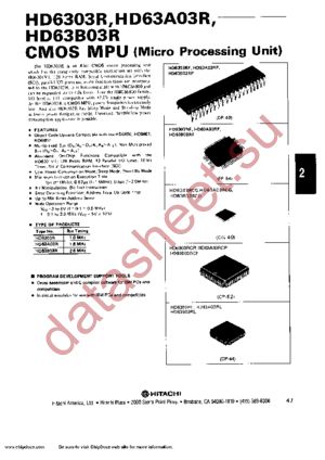 HD6303R datasheet  