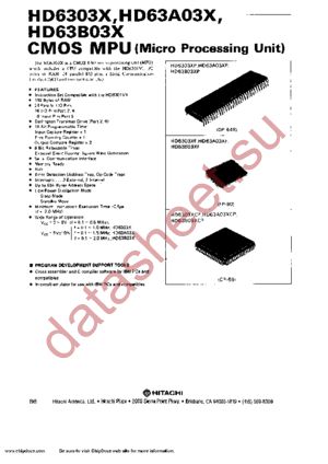 HD6303X datasheet  