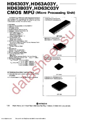 HD6303Y datasheet  