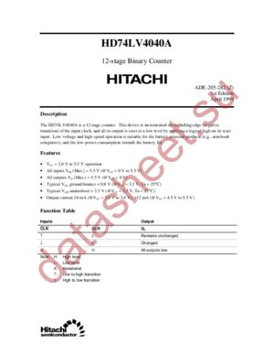 HD74LV4040A datasheet  