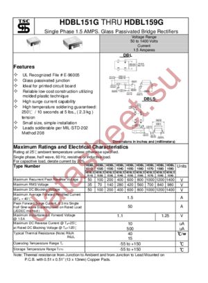 HDBL154G datasheet  