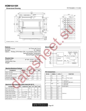 HDM16416H datasheet  