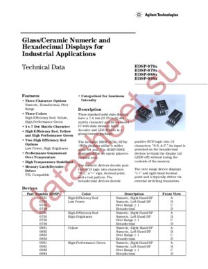 HDSP-0982-G0100 datasheet  