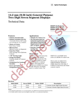 HDSP-521Y datasheet  