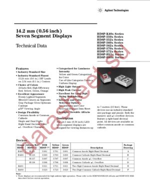 HDSP-5521-GG000 datasheet  