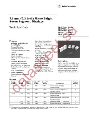 HDSP-7502-00Z00 datasheet  