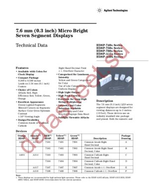 HDSP-7503-DD000 datasheet  