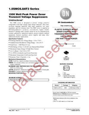 1.5SMC6.8AT3-D datasheet  