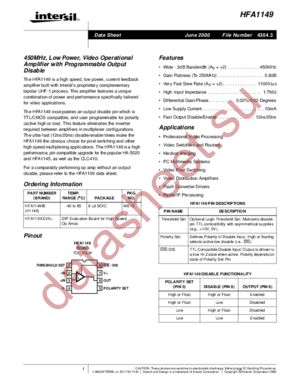 HFA1149IB datasheet  