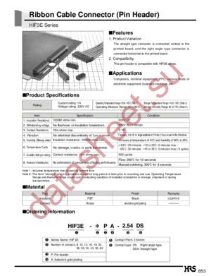 HIF3E-60PA-2.54DSA datasheet  