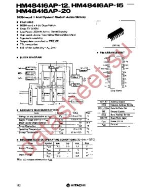 HM48416AP datasheet  