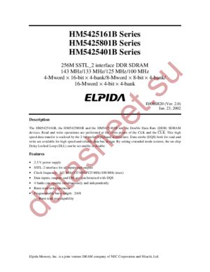 HM5425401BTT-75A datasheet  