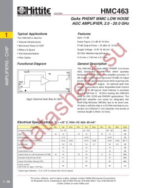 HMC463 datasheet  