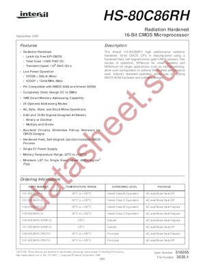 HS1-80C86RH-Q datasheet  