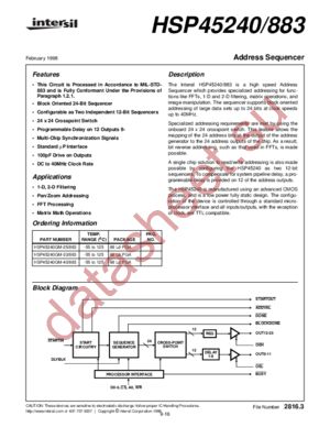 HSP45240GM-33883 datasheet  