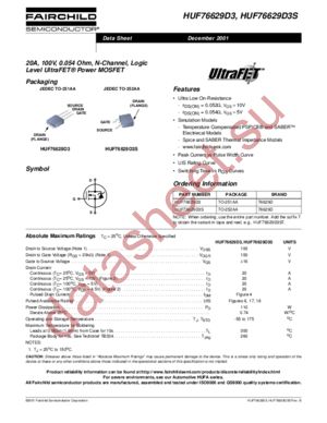 HUF76629D3ST_NL datasheet  