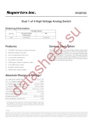 HV20720PJ datasheet  