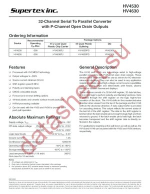 HV4530PG datasheet  