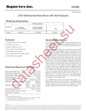 HV506PG datasheet  