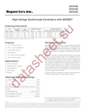 HV9100 datasheet  