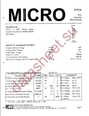 2N718 datasheet  