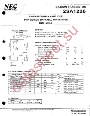 2SA1226-T1B datasheet  