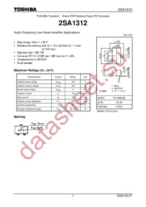 2SA1312 datasheet  