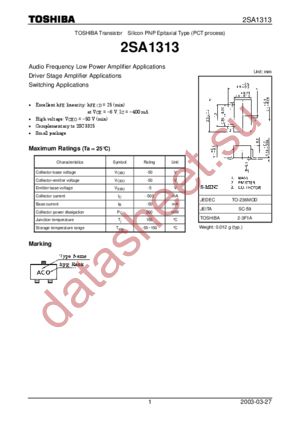 2SA1313 datasheet  