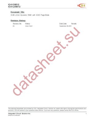 IC41C8512-35T datasheet  