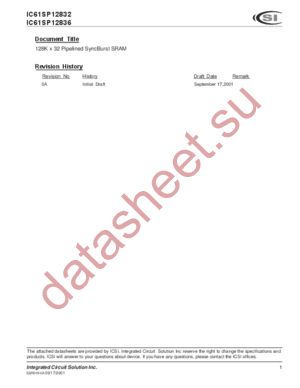 IC61SP12832 datasheet  