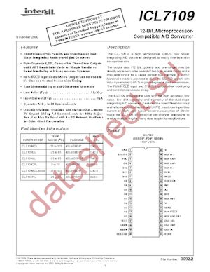 ICL7109CPL datasheet  