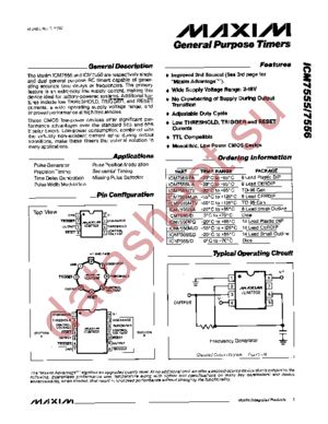 ICM7555ISA datasheet  