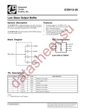 ICS9112-26 datasheet  