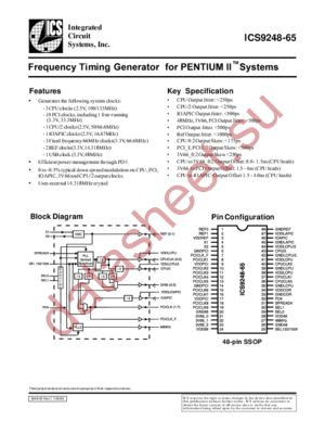 ICS9248-65 datasheet  