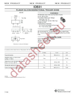 IDB31 datasheet  