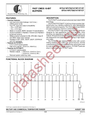 IDT74FCT827BTL datasheet  