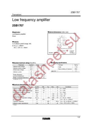 2SB1707 datasheet  