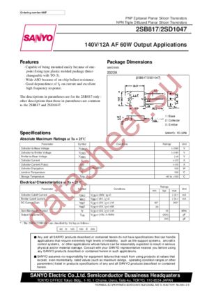 2SB817 datasheet  