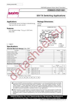 2SB825 datasheet  