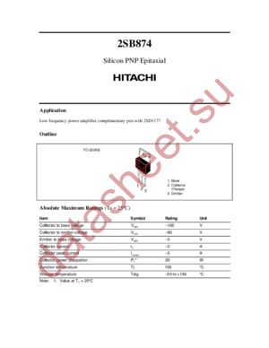 2SB874 datasheet  