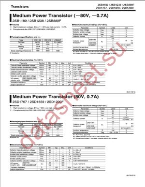 2SB889F datasheet  