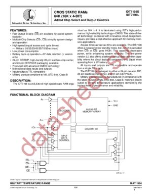 IDT7198S25LB datasheet  